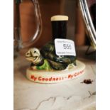 Guinness ceramic Carleton ware tortoise advertising figure.