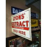 Lyons Extract Coffee and Chicory Advertising Sign.