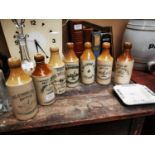 Seven Ginger Beer stoneware bottles.
