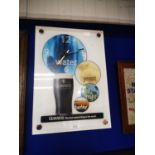 Guinness advertising battery wall clock.