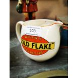 Gold Flake ceramic advertising jug.