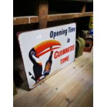 Guinness Time tinplate advertising sign