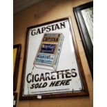 Capstan Cigarettes framed advertising enamel sign.