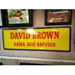 David Brown Sales and Services enamel advertising sign.