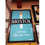 Bristol Blue Tipped Cigarettes enamel advertising sign.