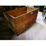 Bell's Scotch Whiskey wooden advertising crate.