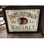 Bagot's, Hutton & Co Fine Old Whiskey advertising print.