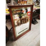 Carlsberg framed advertising mirror.