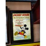 Mickey Mouse advertising print.
