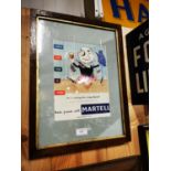Martell Man framed advertisement.