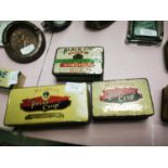 Three tobacco advertising tins.