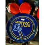 Mc Ewan's Lager tinplate drink's tray