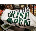 Murphy's Irish Open golfing banner and umbrella.