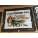 James Mc Allister & Son's Whiskey framed advertising print