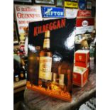Kilbeggan Irish Whiskey advertising showcard