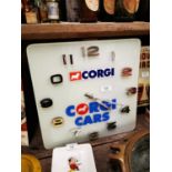 Corgi Cars advertising clock.