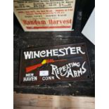 Winchester cast iron advertising sign.