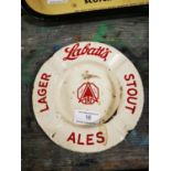 Labatt's Lager enamel advertising ashtray.