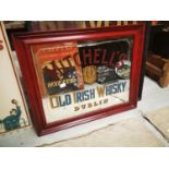 Mitchell's Old Irish Whiskey Dublin framed advertising mirror {69 cm H x 85 cm W}.