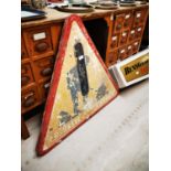 Early 20th C. tin plate road sign.