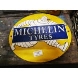Michelin Tyres cast iron advertising sign