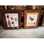 Double Diamond framed advertising print.