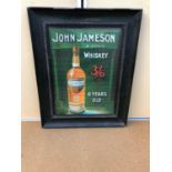 John Jameson Whiskey advertisement in frame W 49cm H 61cm