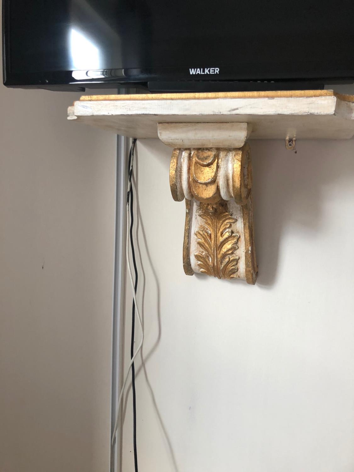 Gilded and painted wall bracket W 43cm H 30cm - Image 2 of 2