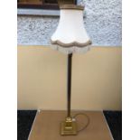 Brass Corinthian column floor lamp H 167cm