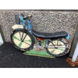 Early 20th Century fairground painted motorbike