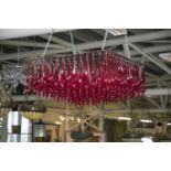 Very impressive Murano glass centre light, in the form of icicles