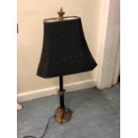 Occasional black and gold lamp complete with shade