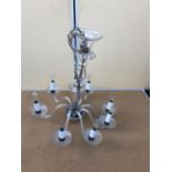 Crystal 8-branch chandelier W 60cm H 63cm