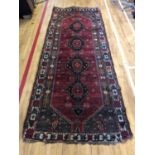 Good quality Afghan style runner W 300 D 120cm