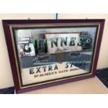 Guinness extra stout, St. James's gate advertising mirror W 114cm H 84cm