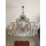 Spectacular glass tiered chandelier W 120cm H 120 cm