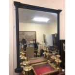 Fine Victorian gilt overmantle with later printed finish W 140cm H 175cm