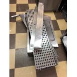 Selection of stainless drip trays etc