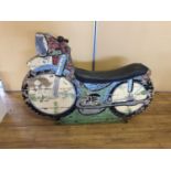 Early 20th Century fairground painted motorbike