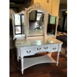 Edwardian Painted dressing table W 140cms H 170 cms D 90cms