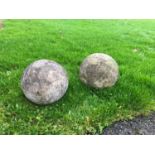 Pair of stone avenue markers W 28cms