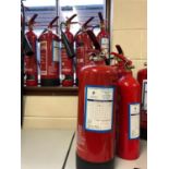 Large collection of fire extinguishers (21)