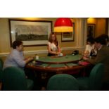 Ex Silks Casino Earlsford Terrace : Stunning ABBIATI hand crafted mahogany Blackjack table, brass