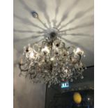 Spectacular 18 branch French glass chandelier W 120cm H 120cm