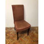 Set of 4 tall back upholstered dining chairs W 48cm H 100cm D 50cm