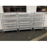 Set of 3 refrigeration shelves Largest W 120 H 170 D 37