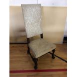 William and Mary style tall back chair H 126cm