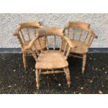 3 smokers elm chairs