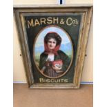 Marsh & Co. biscuits framed advertisement W 49cm H 69cm