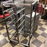 Stainless tray holder W 78 H 142 D 56